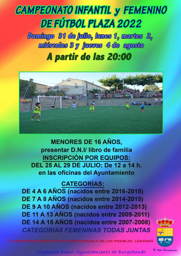 Campeonato infantil y femenino de fútbol plaza 2022